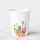 Schattigee wilde dieren verjaardag papieren bekers (Achterkant)