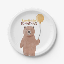 Schattigee wilde dieren verjaardag papieren bordje