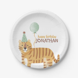 Schattigee wilde dieren verjaardag papieren bordje