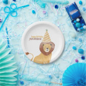 Schattigee wilde dieren verjaardag papieren bordje (Feest)