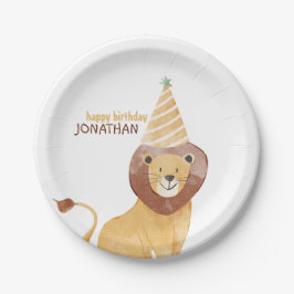 Schattigee wilde dieren verjaardag papieren bordje