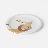 Schattigee wilde dieren verjaardag papieren bordje (Gekanteld)