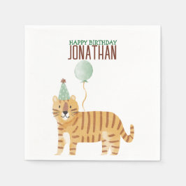 Schattigee wilde dieren verjaardag servet