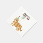 Schattigee wilde dieren verjaardag servet (Hoek)