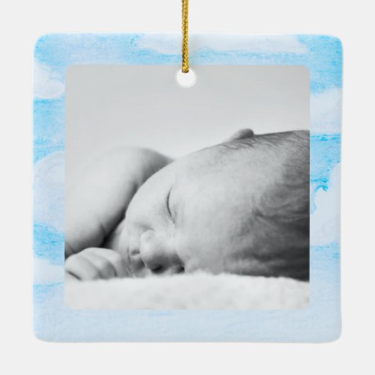 Schattigee wilde eend gepersonaliseerd keramisch ornament (Achterkant)