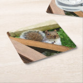 Schattigee wilde grijze eekhoorn (VK) Kartonnen Onderzetters (Schuin)