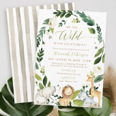 Schattigee wilde Oerwoud Safari Dieren Boy Baby sh Kaart