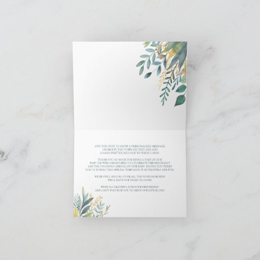 Schattigee wilde Oerwouden Bedankkaart (Binnen)