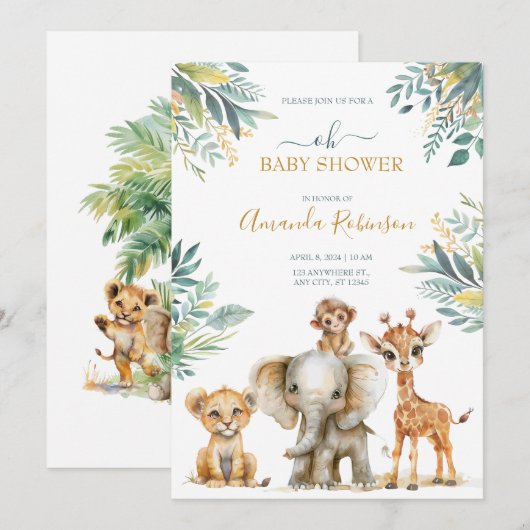 Schattigee wilde Oerwouden Kaart (Voorkant / Achterkant)