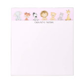 Schattigee wilde welp kleurrijke gradiënt Geperson Notitieblok (Voorkant)