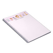 Schattigee wilde welp kleurrijke gradiënt Geperson Notitieboek (Rechterzijde)