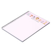 Schattigee wilde welp kleurrijke gradiënt Geperson Notitieboek (Linkerzijde)