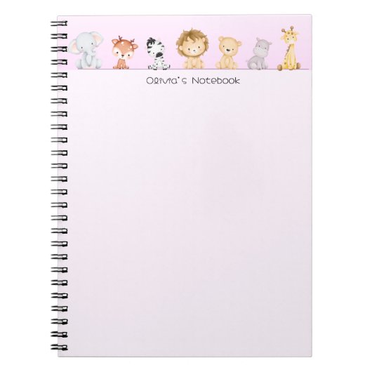 Schattigee wilde welp kleurrijke gradiënt Geperson Notitieboek (Voorkant)