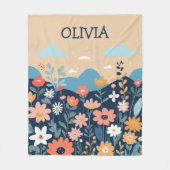 Schattigee Wildflower Botanical gepersonaliseerd Fleece Deken (Voorkant)