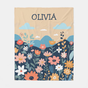 Schattigee Wildflower Botanical gepersonaliseerd Fleece Deken