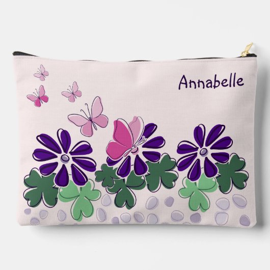 Schattigee Wildflower Butterfly Flutter Doodle Naa Etui (Achterkant)