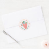 Schattigee Wildflower Hart Valentijnsdag Sticker (Envelop)