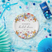 Schattigee Wildflower Vlinders Bloemen Vrijgezelle Papieren Bordje (Feest)