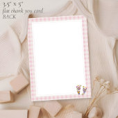 Schattigee Wildflower Voetafdrukken Roze Baby show Bedankkaart