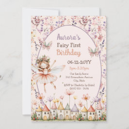 Schattigee Wildflowers baby meisje Fairy Eerste ve Kaart