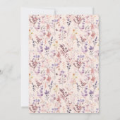 Schattigee Wildflowers baby meisje Fairy Eerste ve Kaart (Achterkant)