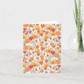 Schattigee Wildflowers Tekening Blank Bedankkaart (Voorkant)