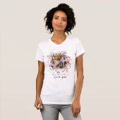 Schattigee Wildflowers Vlinders Foto Moederdag T-shirt (Voorkant volledig)