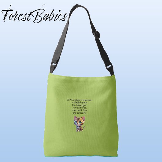 Schattigee Wildlife Tiger Kinder Safari Cartoon Gr Crossbody Tas