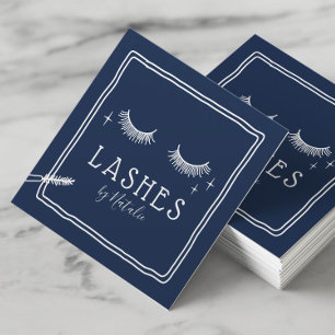 Schattigee wimper make-up artiest Navy Blue Beauty Vierkante Visitekaartje