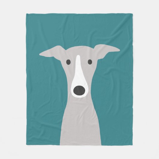 Schattigee windhond | italiaanse windhond | jachth fleece deken (Voorkant)