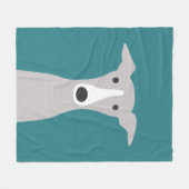 Schattigee windhond | italiaanse windhond | jachth fleece deken (Voorkant (Horizontaal))