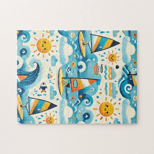 Schattigee windsurf puzzel 🧩 (Horizontaal)