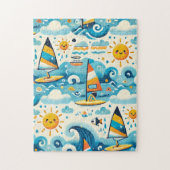 Schattigee windsurf puzzel 🧩 (Verticaal)