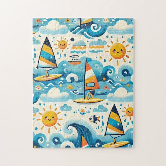 Schattigee windsurf puzzel 🧩 (Verticaal)