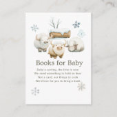 Schattigee Winter Arctic Koe Baby shower Boeken vo Informatiekaartje (Voorkant)