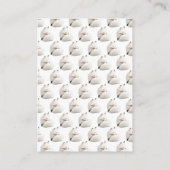 Schattigee Winter Arctic Wolf Baby shower Luier Ra Informatiekaartje (Achterkant)