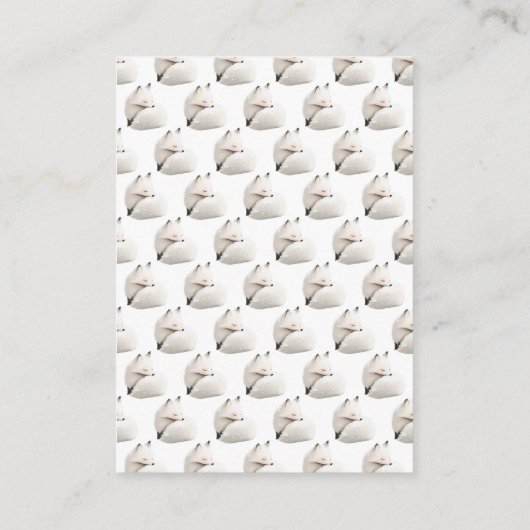 Schattigee Winter Arctic Wolf Baby shower Luier Ra Informatiekaartje (Achterkant)