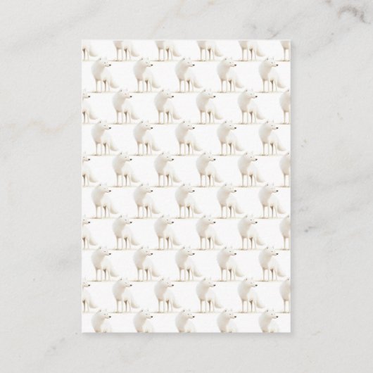 Schattigee Winter Arctic Wolf Baby shower Luier Ra Informatiekaartje (Achterkant)