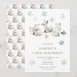 Schattigee Winter Arctic Wolf Verjaardagsfeest Kaart