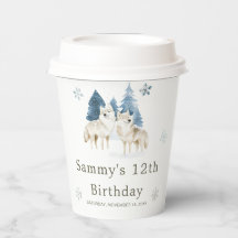 Schattigee Winter Arctic Wolf Verjaardagsfeest