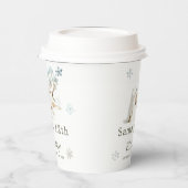 Schattigee Winter Arctic Wolf Verjaardagsfeest Papieren Bekers (Links)