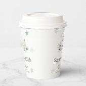 Schattigee Winter Arctic Wolf Verjaardagsfeest Papieren Bekers (Links)