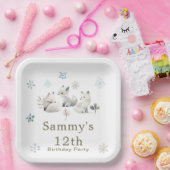 Schattigee Winter Arctic Wolf Verjaardagsfeest Papieren Bordje (Feest)