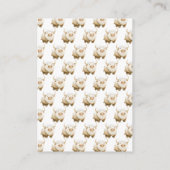 Schattigee Winter Arctische Koe Baby shower Luier  Informatiekaartje (Achterkant)