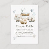 Schattigee Winter Arctische Koe Baby shower Luier  Informatiekaartje (Voorkant)