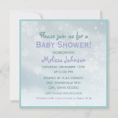 Schattigee Winter Baby Shower Uitnodigingen (Achterkant)