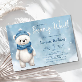 Schattigee Winter Beer Blue Boy Baby shower Kaart