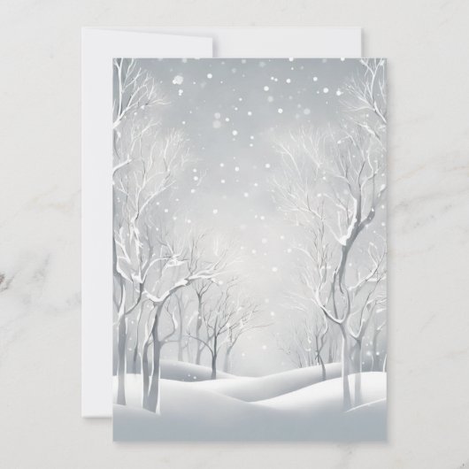 Schattigee Winter Beren Gender Reveal Party Kaart (Achterkant)