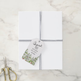 Schattigee winter bos babyshower gunsttags cadeaulabel