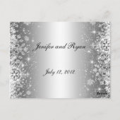 Schattigee winter bruiloft Tafel Nummer Briefkaart (Achterkant)
